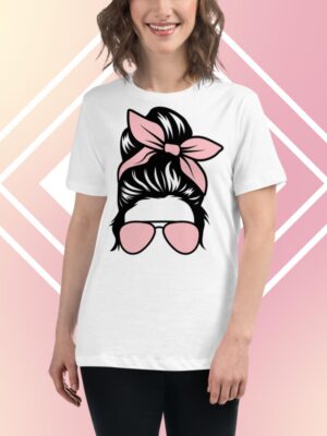 Mom Bun Pink | Relaxed Bella Canvas Tee